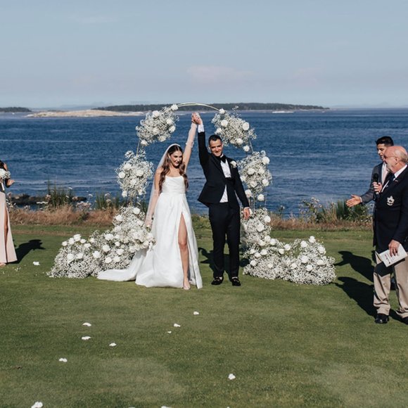 Silk Organza Ballgown w. Slit by Something blue - Picture 5 of 9